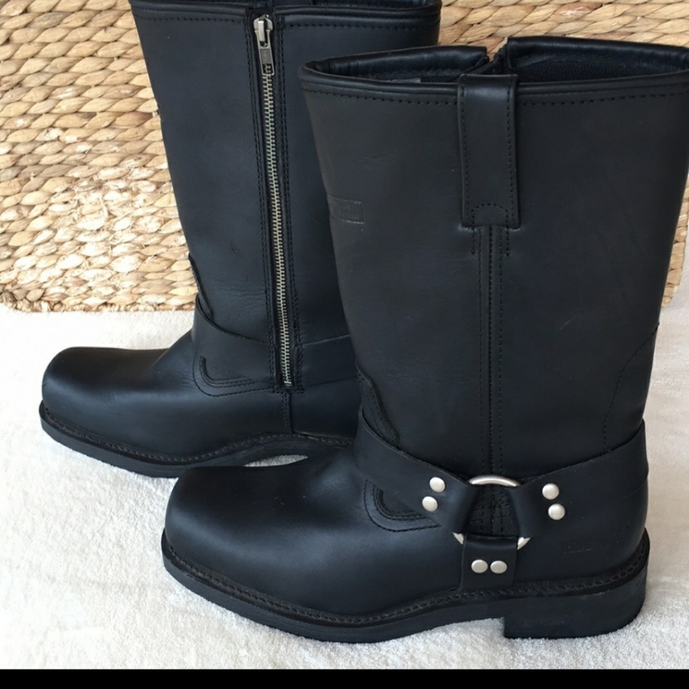 RIDE TECS OILED LEATHER BLACK MOTORCYCLE BOOTS NWT - Picture 9 of 9
